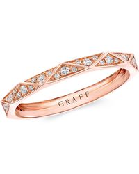 Graff - Rose Gold And Diamond Laurence Signature Band (2.3mm) - Lyst
