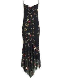 AllSaints - Floral Charlotte Kora Midi Dress - Lyst