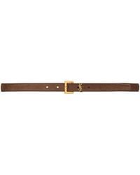 Saint Laurent - Calfskin Cassandre Belt - Lyst