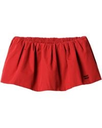Miu Miu - Cotton Poplin Mini Skirt - Lyst
