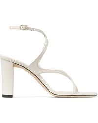 Jimmy Choo - Azie 85 Leather Heeled Sandals - Lyst