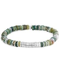 Tateossian - Sterling And Moss Agate Constellation Bracelet - Lyst