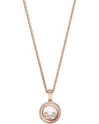 Chopard - And Diamond Happy Diamonds Icons Pendant - Lyst