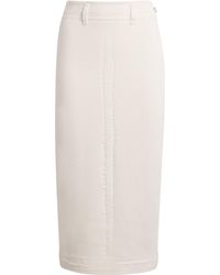 Barrie - Cashmere-Cotton Midi Skirt - Lyst