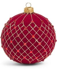 Harrods - Velvet Criss-Cross Bauble - Lyst