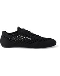 Prada - Cotton Crochet Collapse Sneakers - Lyst