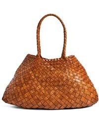 Dragon Diffusion - Large Leather Woven Santa Croce Tote Bag - Lyst