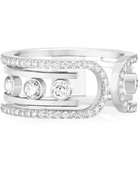 Messika - White Gold And Diamond Move 10th Birthday Ring - Lyst