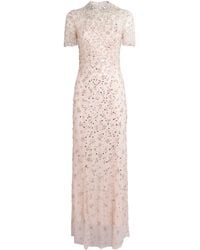 Jenny Packham - Embellished Orchid Maxi Dress - Lyst