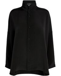 Eskandar - Silk Stand-Collar Shirt - Lyst