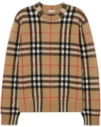Burberry - Cashmere Check Sweater - Lyst