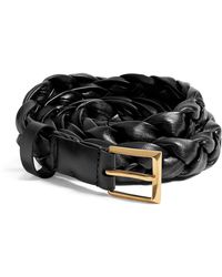 Bottega Veneta - Leather Intreccio Solo Belt - Lyst