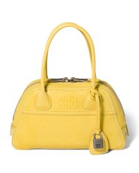 Miu Miu - Nappa Leather Vivant Top-Handle Bag - Lyst