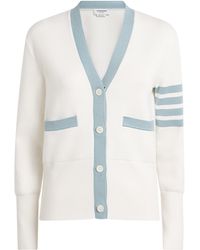 Thom Browne - Cotton Milano 4-Bar Cardigan - Lyst