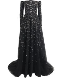 Pamella Roland - Tulle Bead And Pearl-Embellished Gown - Lyst