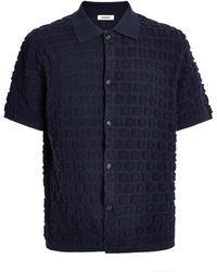 Sandro - Terry Knit Jacqaurd Short-Sleeve Shirt - Lyst