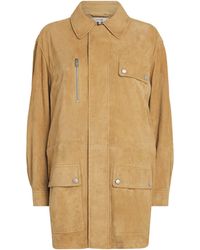 FRAME - Suede The Safari Jacket - Lyst