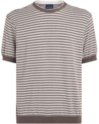 Paul & Shark - Silk-Cotton Stripe T-Shirt - Lyst