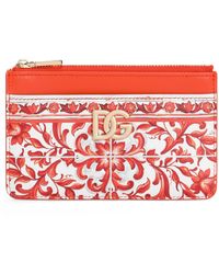 Dolce & Gabbana - Calfskin Majolica Card Holder - Lyst