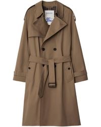 Burberry - Long Gabardine Chestwood Trench Coat - Lyst