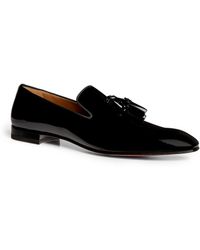 Christian Louboutin Mens Black Dandelion Tassel Flat Patent/gg 6