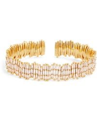 Suzanne Kalan - And Diamond Classic Three-Row Cuff - Lyst