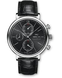 IWC Schaffhausen - Stainless Steel Portofino Chronograph Watch - Lyst