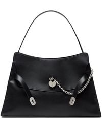 McQueen - Maxi Calfskin Locke Top-Handle Bag - Lyst