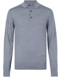 AllSaints - Merino Wool Mode Polo Sweater - Lyst