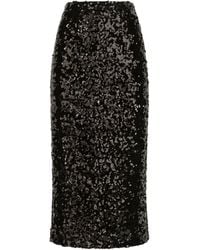 Dolce & Gabbana - Sequinned Midi Pencil Skirt - Lyst
