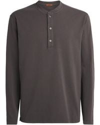 Barena - Cotton Jersey Henley Top - Lyst