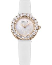 Chopard - And Diamond L'Heure Du Diamant Round Watch - Lyst