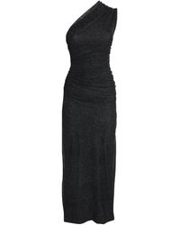 Maje - One-Shoulder Glitter Maxi Dress - Lyst