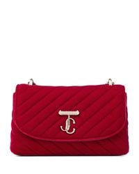Jimmy Choo - Small Curve Velvet Cross-Body Bag - Lyst