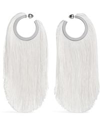 Alaïa - Fringe Pendant Hoop Earrings - Lyst