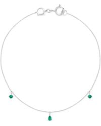 Astrid & Miyu - And Emerald Pear Charm Bracelet - Lyst