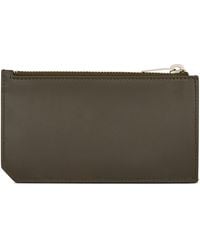 Saint Laurent - Leather Zip-Up Card Holder - Lyst