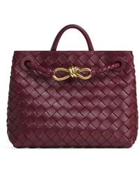 Bottega Veneta - Small Leather Andiamo Top-Handle Bag - Lyst