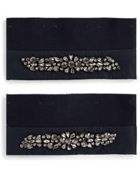 Max Mara Crystal-embellished Cuffs - Black