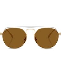 Ferrari - Titanium Oval Sunglasses - Lyst