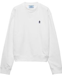 Prada - Cotton Logo Sweatshirt - Lyst