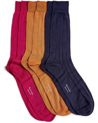 Paul Smith - Cotton-blend Socks (pack Of 3) - Lyst