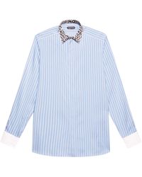 Tom Ford - Silk Contrast-Collar Stripe Shirt - Lyst
