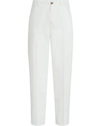 Brunello Cucinelli - Cotton Gabardine Tailored Trousers - Lyst
