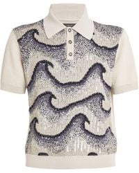 Amiri - Wool Sequin-embellished Polo Shirt - Lyst