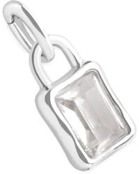 Astrid & Miyu - Rhodium-Plated April Birthstone Charm - Lyst
