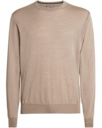 Herno - Wool-Silk Crew-Neck Sweater - Lyst