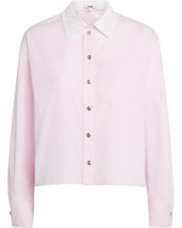 Maje - Cotton Cropped Shirt - Lyst