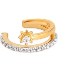 Astrid & Miyu - Plated Cosmic Crystal Illusion Ear Cuff - Lyst