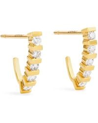 Jennifer Meyer - And Diamond Edith Bar Stud Earrings - Lyst